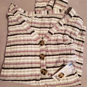 NWT Striped Soft Top